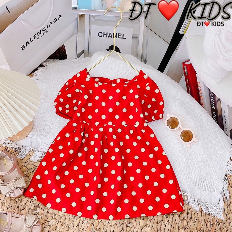 VÁY XÒE BỒNG lụa Hàn bé gái 8-19kg