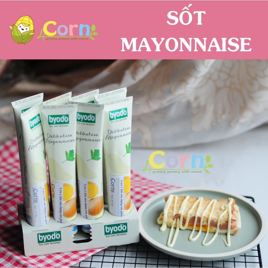 Sốt mayonnaise (mayone) hữu cơ Byodo - Cho bé 12m+