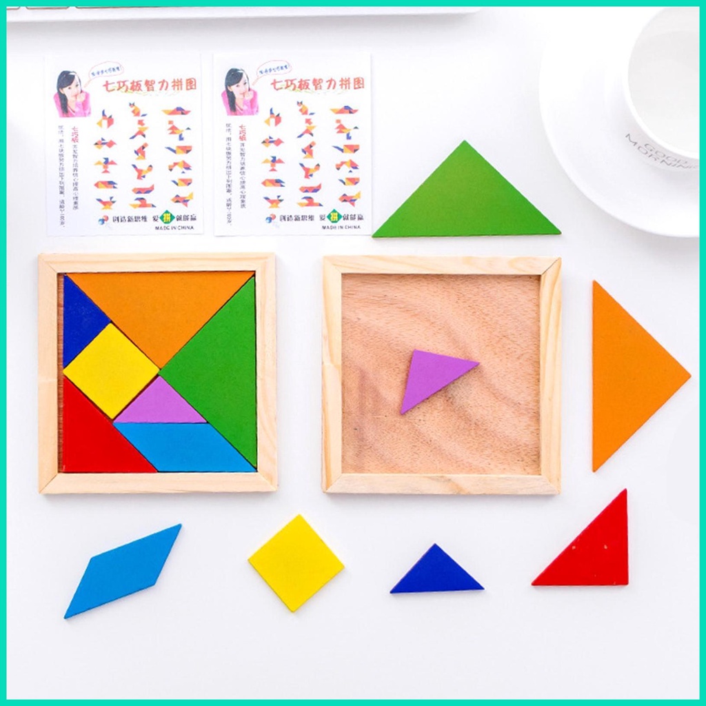 Bộ Đồ Chơi Ghép Hình Tangram Giúp Phát Triển Trí Tuệ Cho Bé