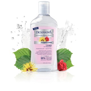 Nước hoa hồng Dickinson's Enhanced Witch Hazel Hydrating Toner, Se Khít Lỗ Chân Lông, Dưỡng Ẩm Da