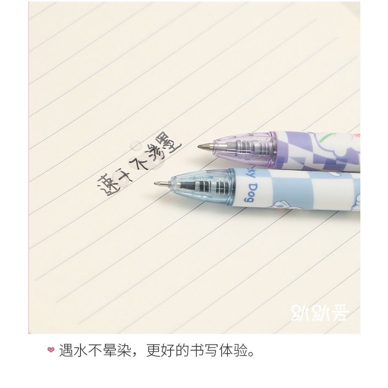 Bút Bi Mực Đen Dạng Nhấn Nhanh Khô Tiện Dụng Cho Học Sinh