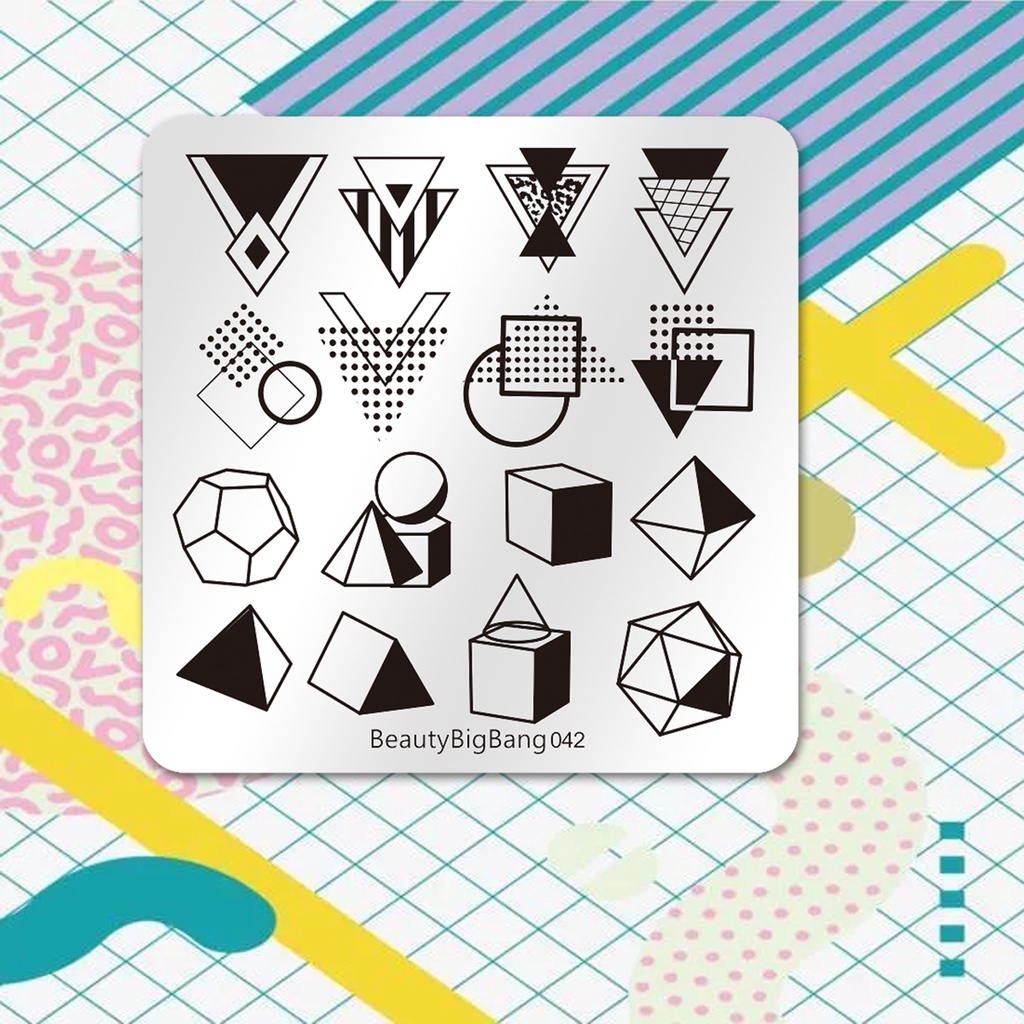 (Hàng Mới Về) Khuôn Trang Trí Móng Tay Kích Thước 6x6cm In Họa Tiết Độc Đáo Cá Tính