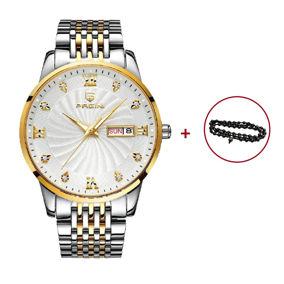 Đồng Hồ Nam PAGINI PA5588 Dây Thép Không Gỉ Có Dạ Quang - FullBox
