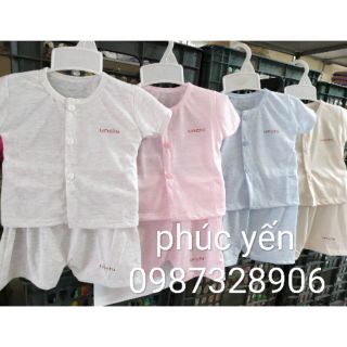 Bộ unchi cotton loang cúc giữa cho bé cực xinh