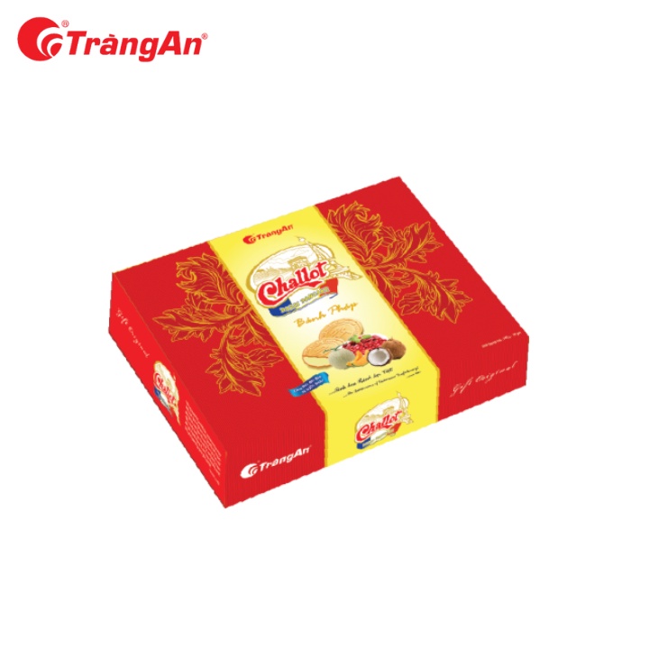 Bánh cookie Pháp Challot hỗn hợp hộp 336g, giòn xốp, thơm mát vị trái cây, thương hiệu Tràng An, hạn sử dụng 12 tháng