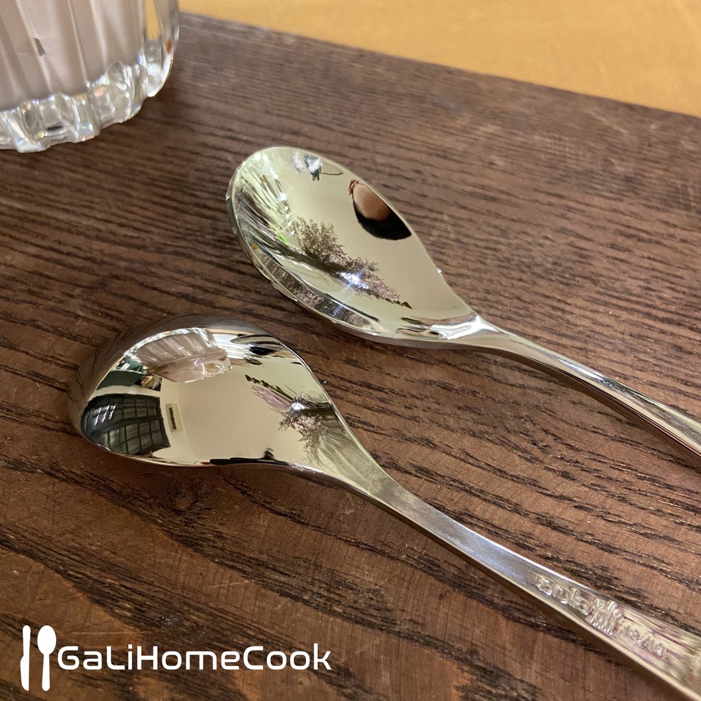 Thìa cà phê (cafe) cán ngắn inox 304 SOLA phong cách Châu Âu cao cấp | GaliHomecook Teaspoon BH9