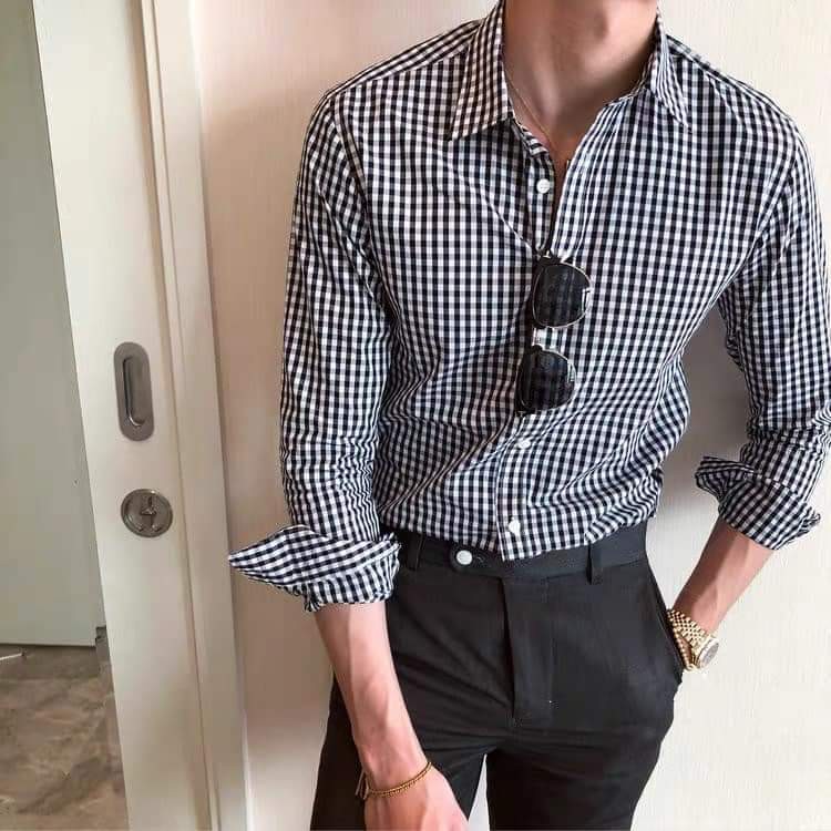 Áo sơ mi nam dài tay cao cấp Họa tiết chấm bi , chất cotton phong cách lịch lãm công sở | BigBuy360 - bigbuy360.vn