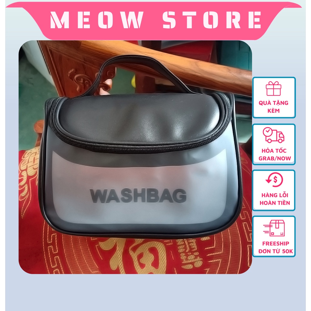 Túi đựng dụng cụ trang điểm mỹ phẩm Washbag cao cấp chống thấm nước MEOW STORE TMP02