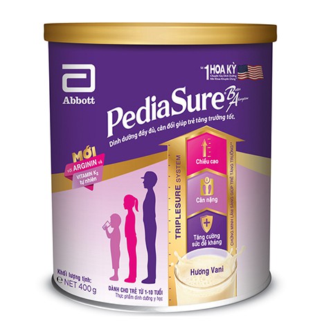 Sữa BA Pediasure 400g vani - cho trẻ 1-10 tuổi tăng trưởng tốt