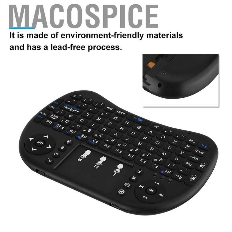 Macospice Multifunctional 2.4G Mini Wireless Fly Air Mouse Touchpad Keyboard