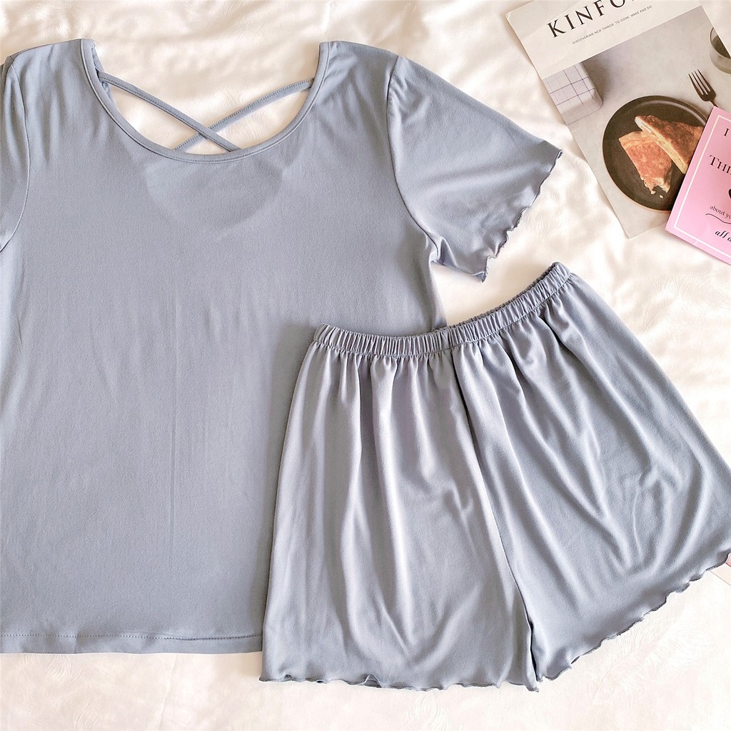 Đồ Bộ Mặc Nhà Đan Lưng Thun Sữa Mềm Dễ Chịu BC11 | BigBuy360 - bigbuy360.vn