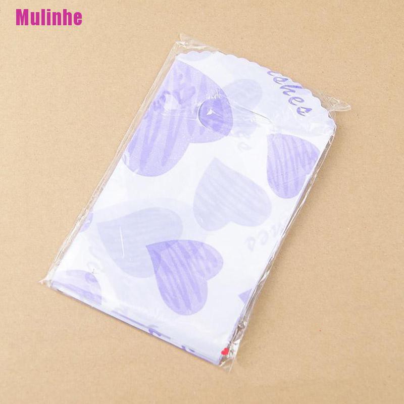 Set 100 túi nhựa đựng quà tặng/ mua sắm họa tiết đẹp mắt