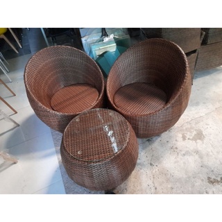 Bàn ghế mây nhựa hồng gia hân bm01