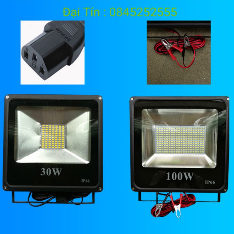 Đèn pha led kẹp bình  12V 24V 48V 60V 85V siêu sáng 100W 50W 30w