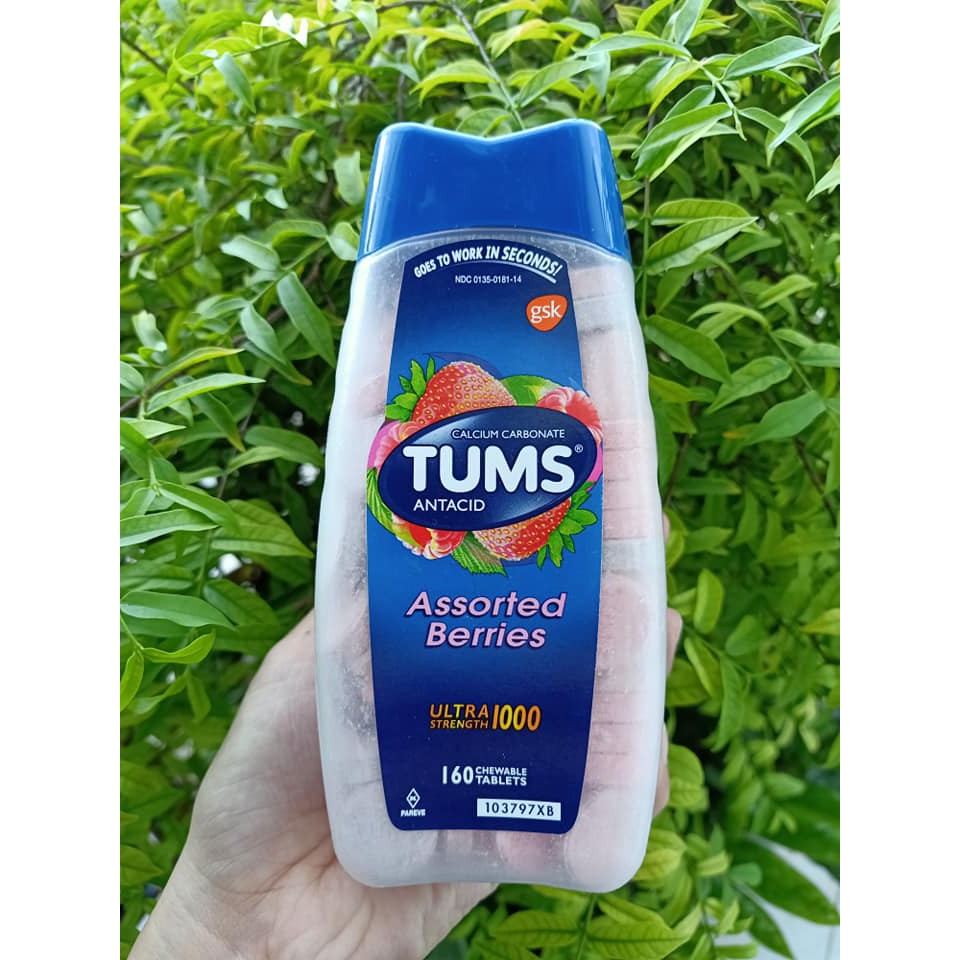 Kẹo ngậm Tums Antacid Assorted Berries 160 viên