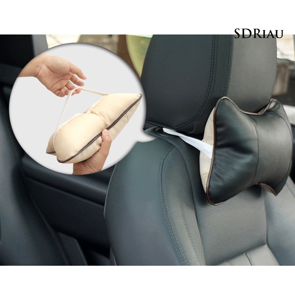 Gối tựa cổ màu trơn hình xương thông dụng cho ghế ngồi xe hơi