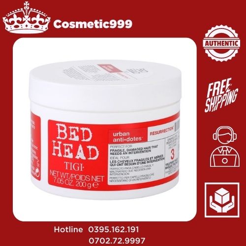 Ủ tóc Tigi, dưỡng tóc tigi Bed Head Treatment Đỏ chính hãng giúp phục hồi cho tóc hư tổn tóc nhuộm uốn ép Cosmetic999