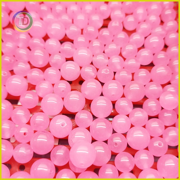 Hạt đá xâu vòng phong thủy đủ màu theo mệnh size 8 10 12 ly xâu vòng tay vòng cổ - GIÁ CHO 1 HẠT - Tặng dây và kim xâu