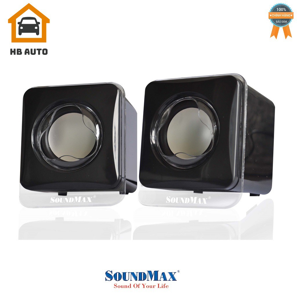 Loa vi tính Soundmax A-120 2.0 6W RMS Đen – Hàng chính hãng