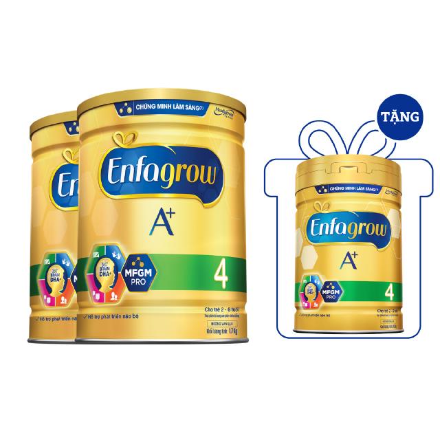 Combo 2 lon Sữa bột Enfagrow A+ số 4 870g (2-6 tuổi)