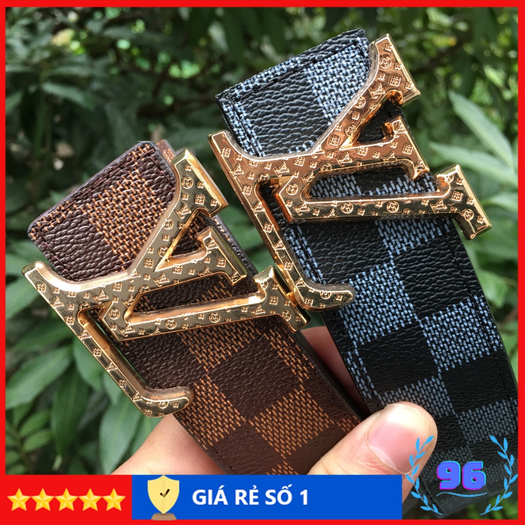Thắt lưng nam LV, dây lưng nam LV cao cấp, mặt kim loại nguyên khối trẻ trung lịch lãm TLLV001S