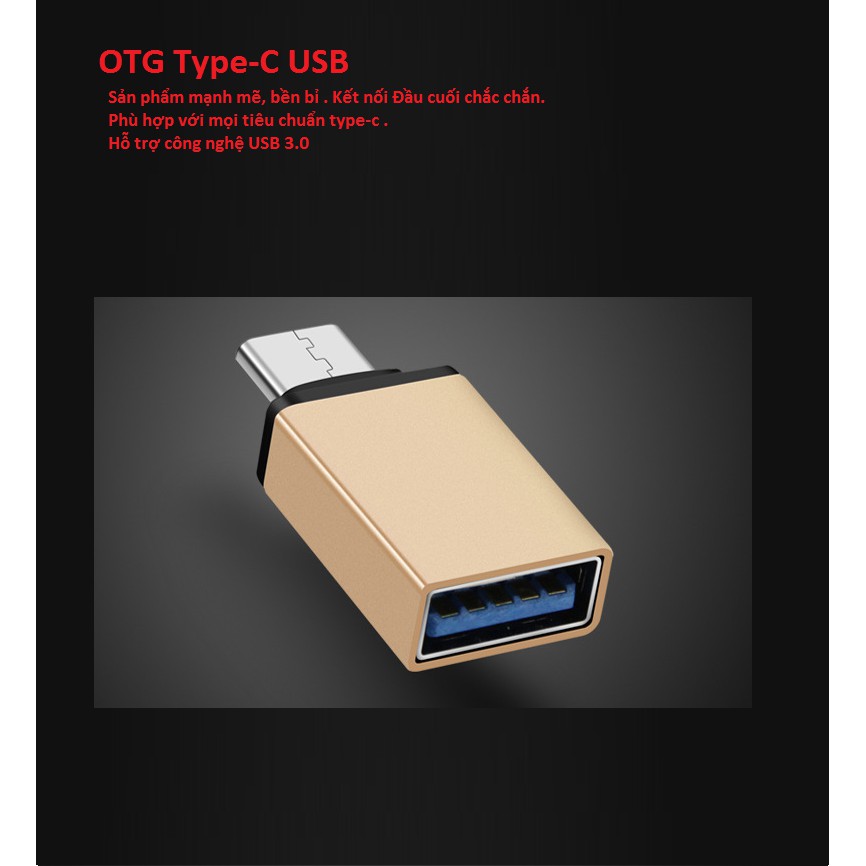 Cáp chuyển đổi đầu USB Type C sang USB 3.0 cho điện thoại, Macbook