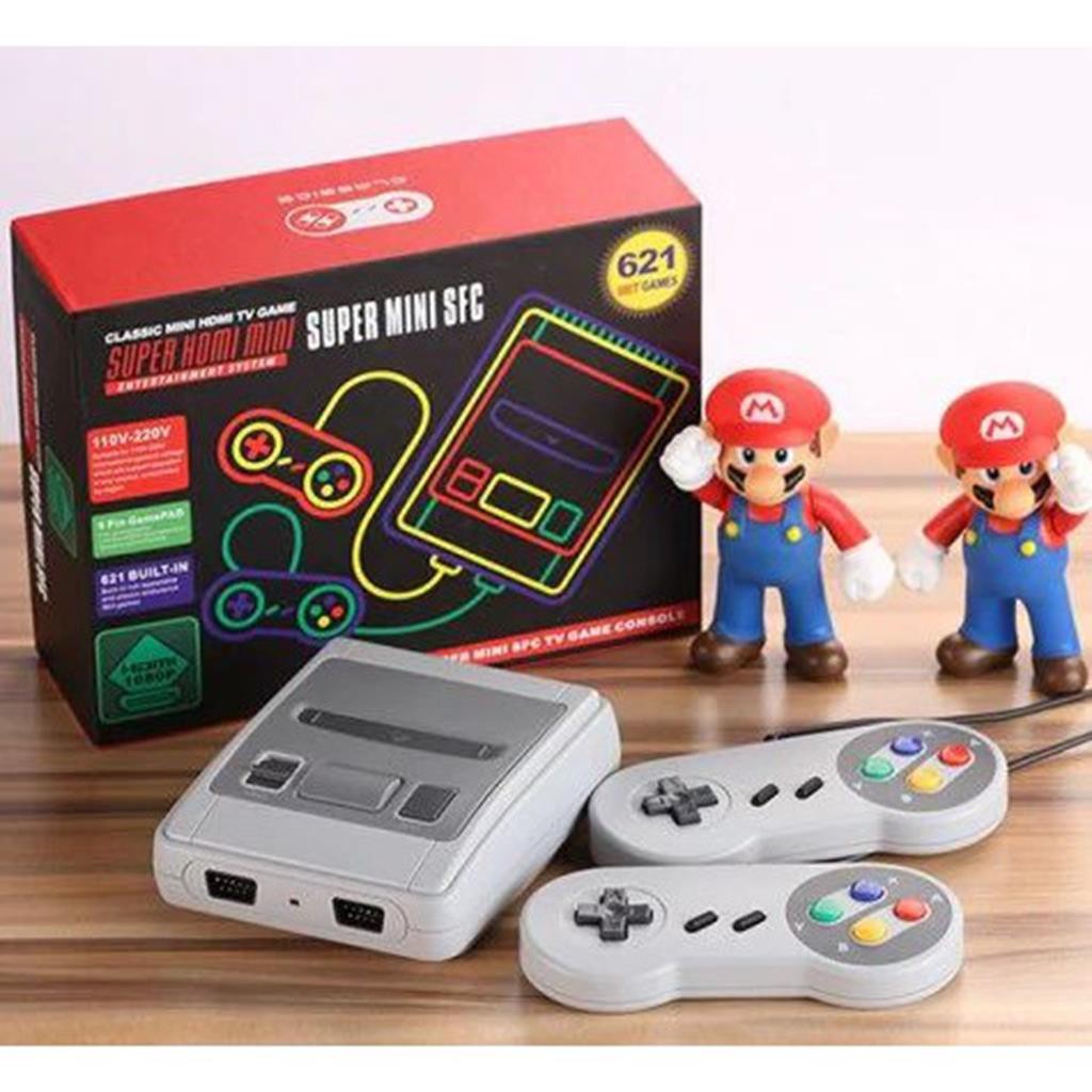 Máy Chơi Game 4 Nút NES HDMI 621 Games Cổ Điển Cực Hay Tích Hợp Sẵn - Độ phân giải Full HD -dc3430