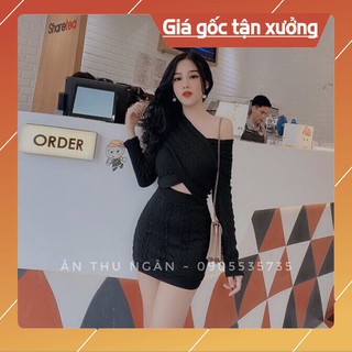 Set vay len chân váy rời cổ v đep 3 màu st01507