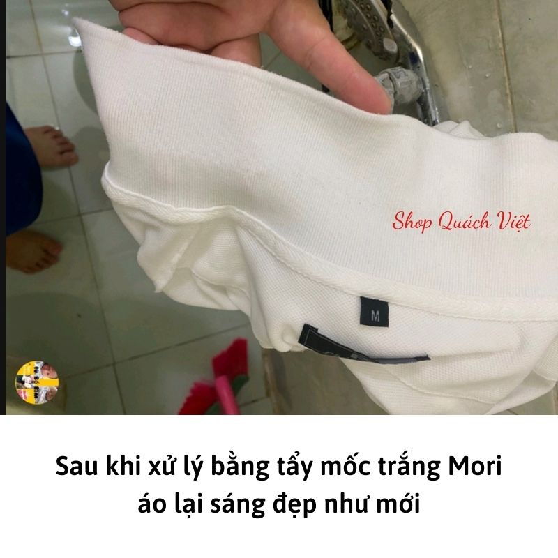 Tẩy mốc quần áo trắng MORI - ĐÁNH BAY MỐC TRÊN QUẦN ÁO TRẮNG