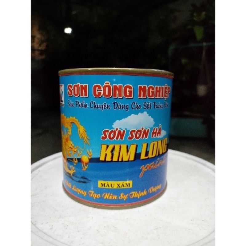 Sơn công nghiệp hiệu Kim Long màu xám paint chuyên dùng cho sắt trắng kẽm mau khô 1 Lít