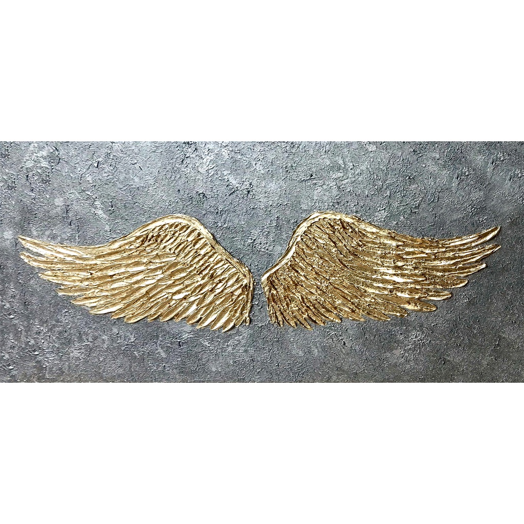 Tranh Sơn Dầu Treo Tường Trang Trí Hình Đôi Cánh Thiên Thần