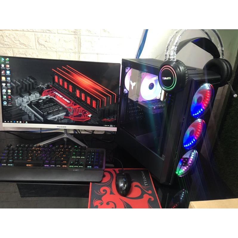 hàng chính hãng -  bộ máy tính chơi GAME Ram 16G + Màn hình 24” cong ful viền 75hz | BigBuy360 - bigbuy360.vn