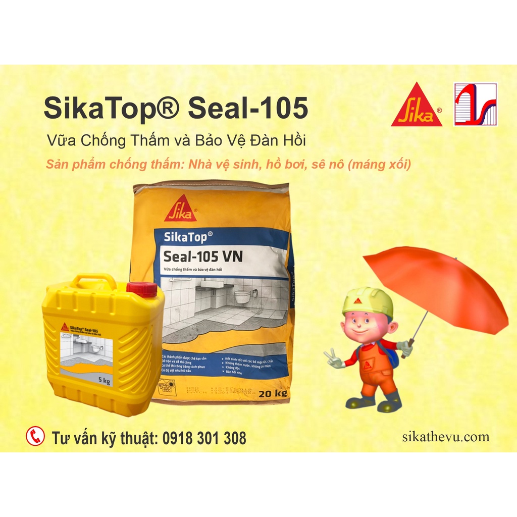 Sika - Chống Thấm Nhà Vệ Sinh - SikaTop Seal 105  SIKA THẾ VŨ