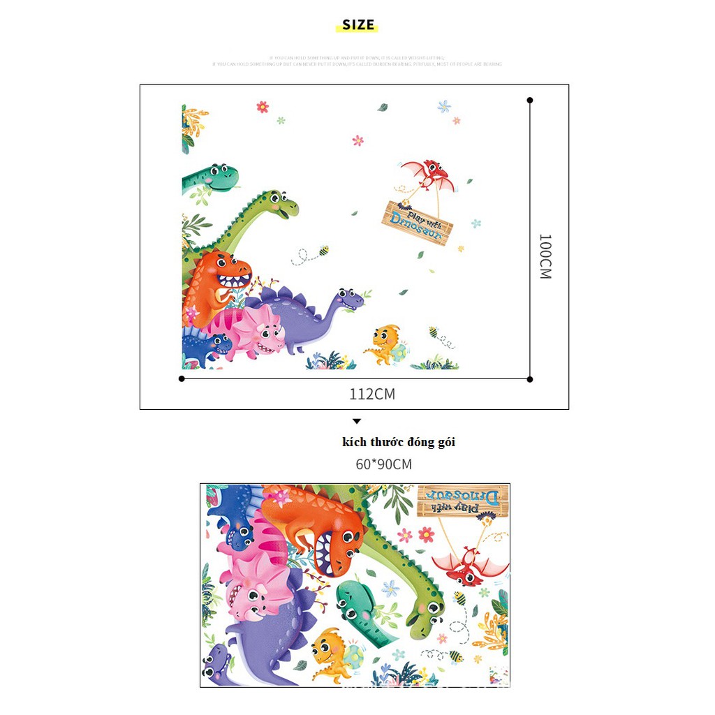 Decal dán tường Khủng long A97 - Decal dán tường Hàn Quốc