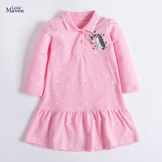 Váy polo Little Maven hồng pony cho bé gái 2-7 tuổi | Jumping Beans Official Store