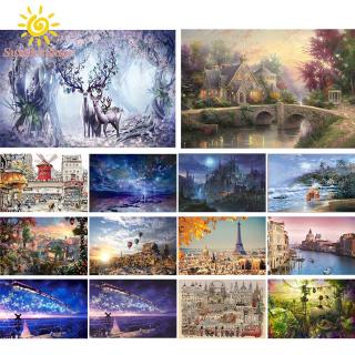 Set 1000 miếng xếp hình phong cảnh thành phố cho người lớn