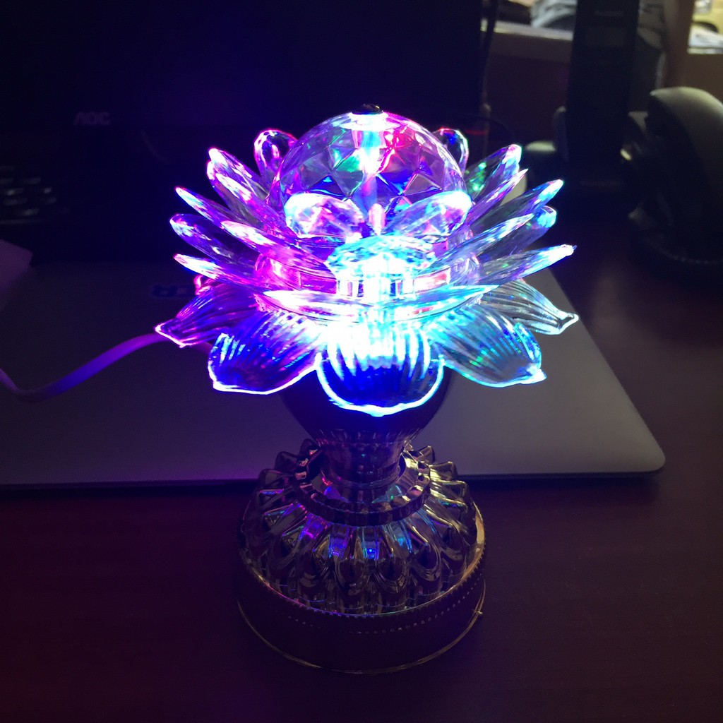 Đèn trang trí xoay hoa sen MB