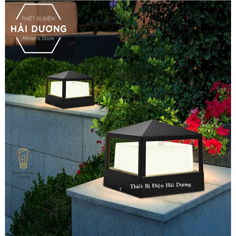 Đèn Sân Vườn Ngoài Trời - Trụ Cổng Cột Đèn Hàng Rào Mái Hiên Chống Nước Cao Cấp Decor Vintage - Led Siêu Sáng - BH 1 Năm