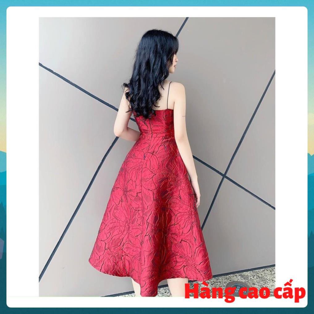 (Hàng cao cấp) Đầm dự tiệc gấm hai dây sang chảnh Vavi Dress | BigBuy360 - bigbuy360.vn