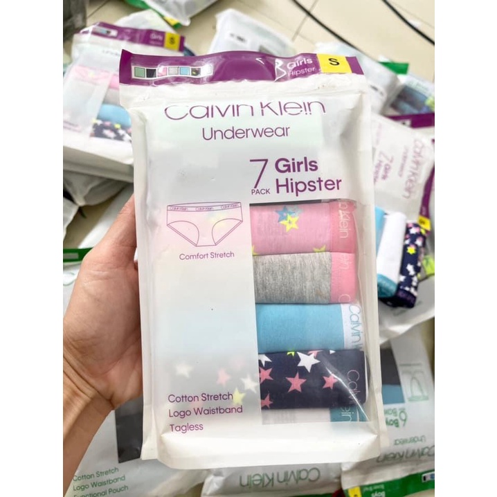 Quần chip Calvin Klein cho bé gái - 7 quần / 1 Set