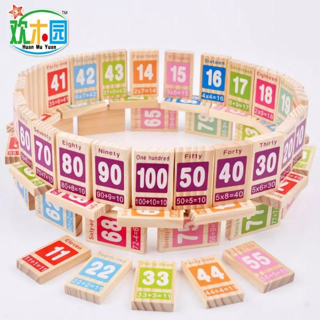 [Mã LIFETOYS1 giảm 30K đơn 99K] Bộ trò chơi domino 100 số học kèm Tiếng Anh