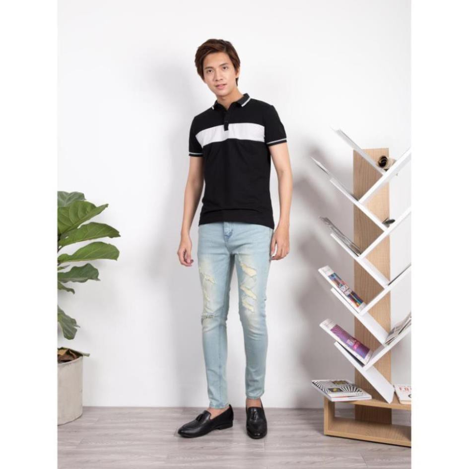 Sale Tết- Quần Jean Nam Cao Cấp 4MEN QJ1635 Màu xanh Biển az1 v1