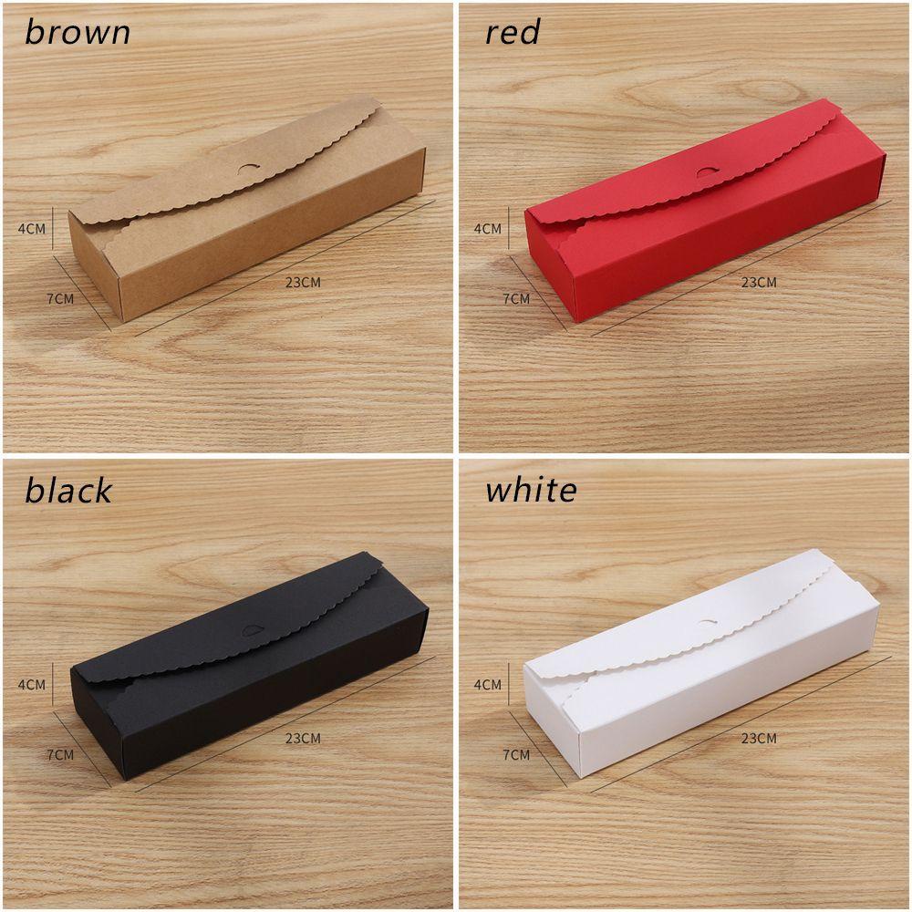 Bộ 10 Hộp Giấy Kraft Viền Ren Dùng Đựng Bánh Sandwich / Bánh Quy / Nougat Ốp