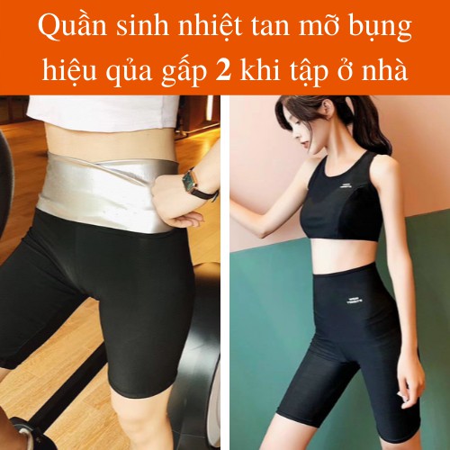 Quần giảm mỡ bụng giảm eo đổ mồ hôi quần tập dài đùi lửng sinh nhiệt tan mỡ bụng đốt mỡ hiệu quả khi tập gym và thể thao