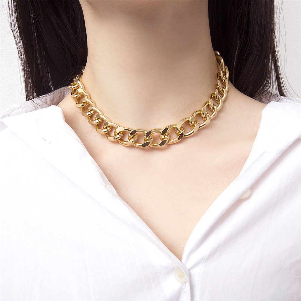 Vòng cổ choker dạng chuỗi xích thời trang cá tính phong cách Hiphop