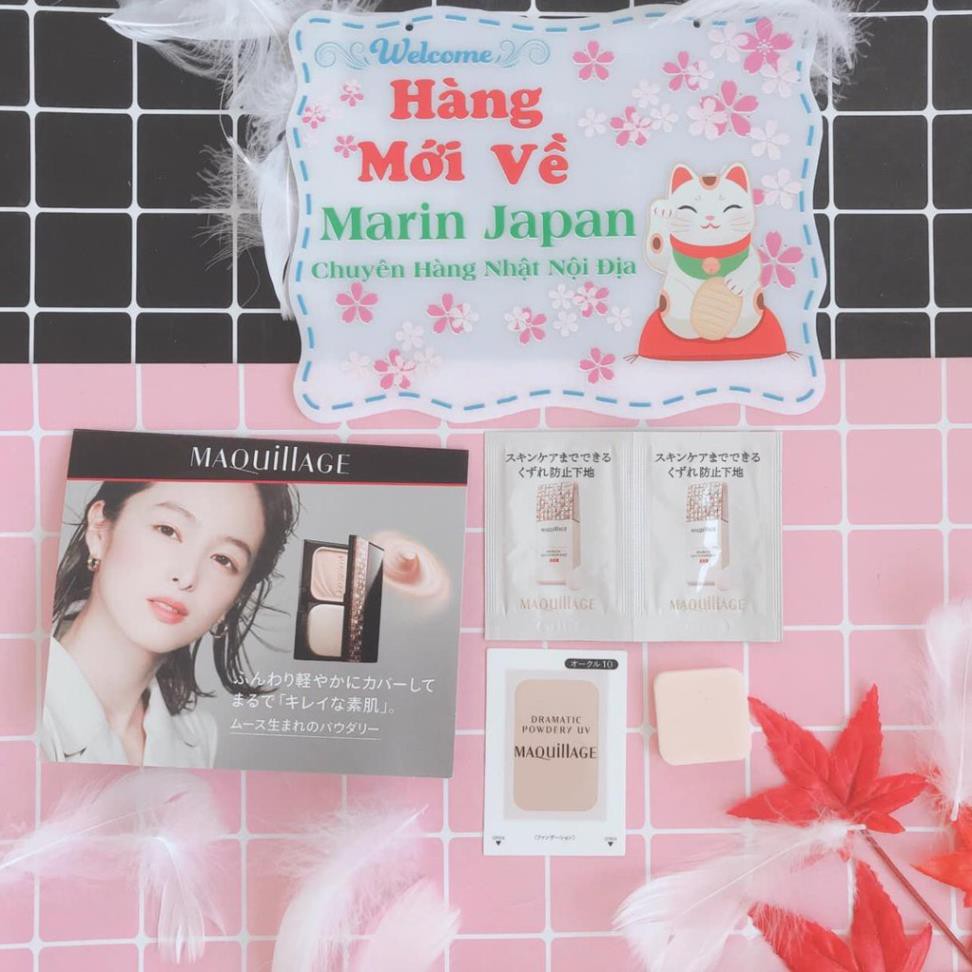 Sét mini dùng thử phấn phủ và kem nền chống nắng Maqillage Shiseido Cao cấp Nhật Bản