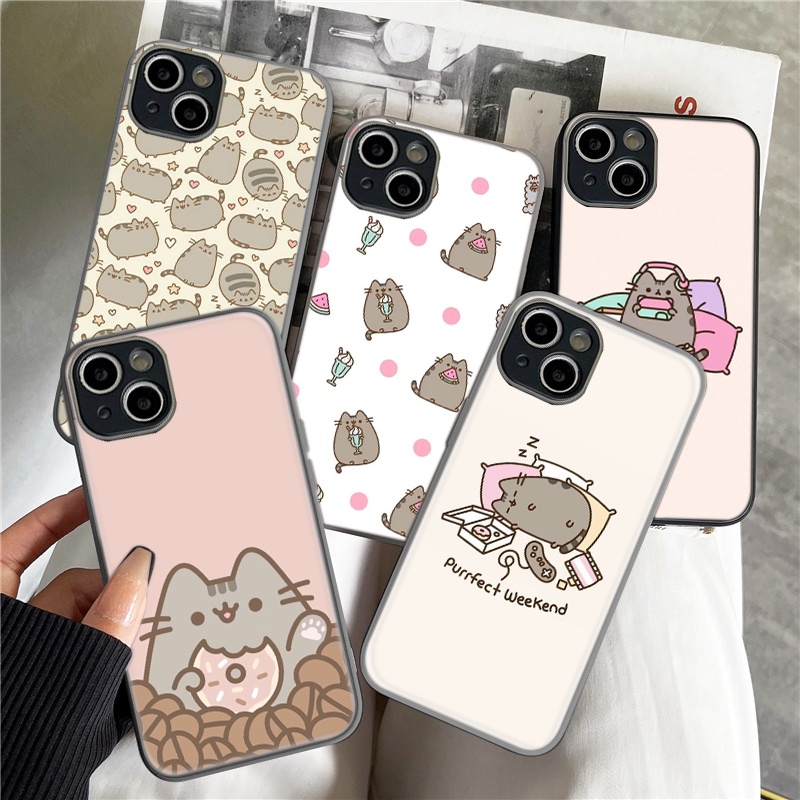 Ốp Điện Thoại TPU Dẻo Họa Tiết Hoạt Hình Mèo pusheen Cho iPhone 6 6S 7 8 Plus X XS XR 11 Pro Max 125N
