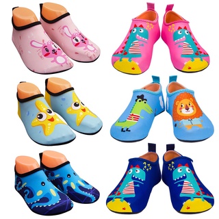 Giày Đi Biển Chống Trượt Siêu Nhẹ In Hình Khủng Long Hoạt Hình Cho Bé Trai 1-9 Tuổi