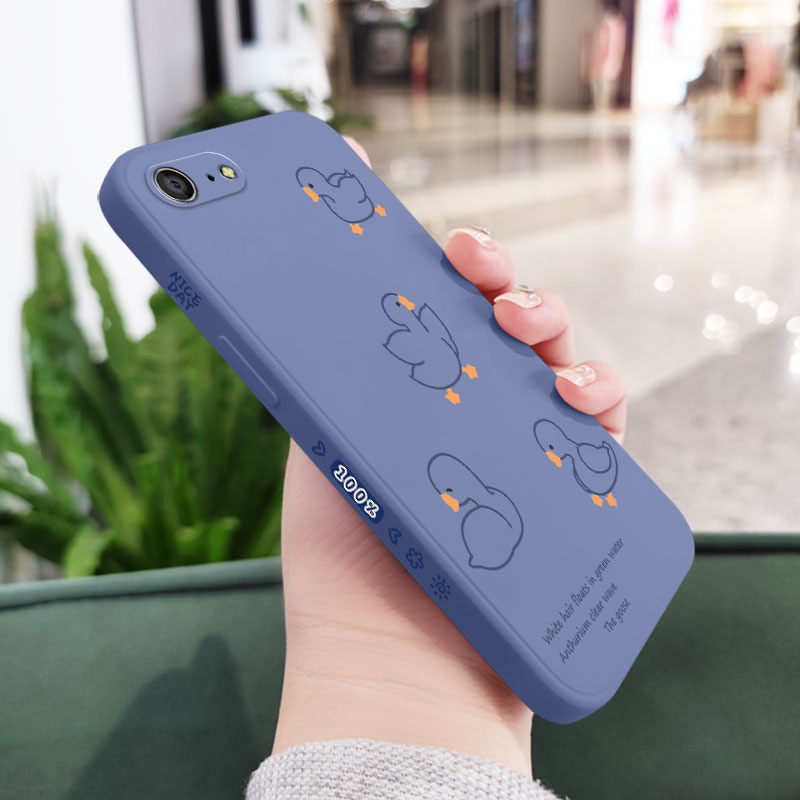Ốp Điện Thoại Silicone Lỏng Họa Tiết Đẹp Mắt Cho IPhone 8 7 6 6S Plus SE 2020