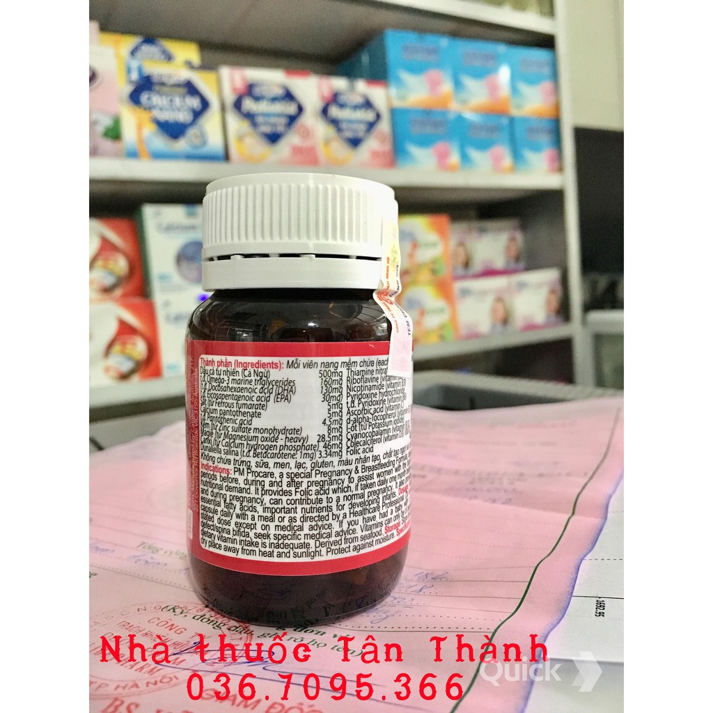 (Chính hãng Úc) Thuốc bổ bà bầu Procare  sắt bầu không táo bón, dễ uống